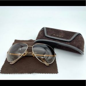 Tom Ford TF-35 772 Charles Gold Tone Brown